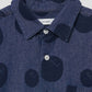Denim Loose Fit Short Sleeve Shirt (Beautiful Shadow Dot)