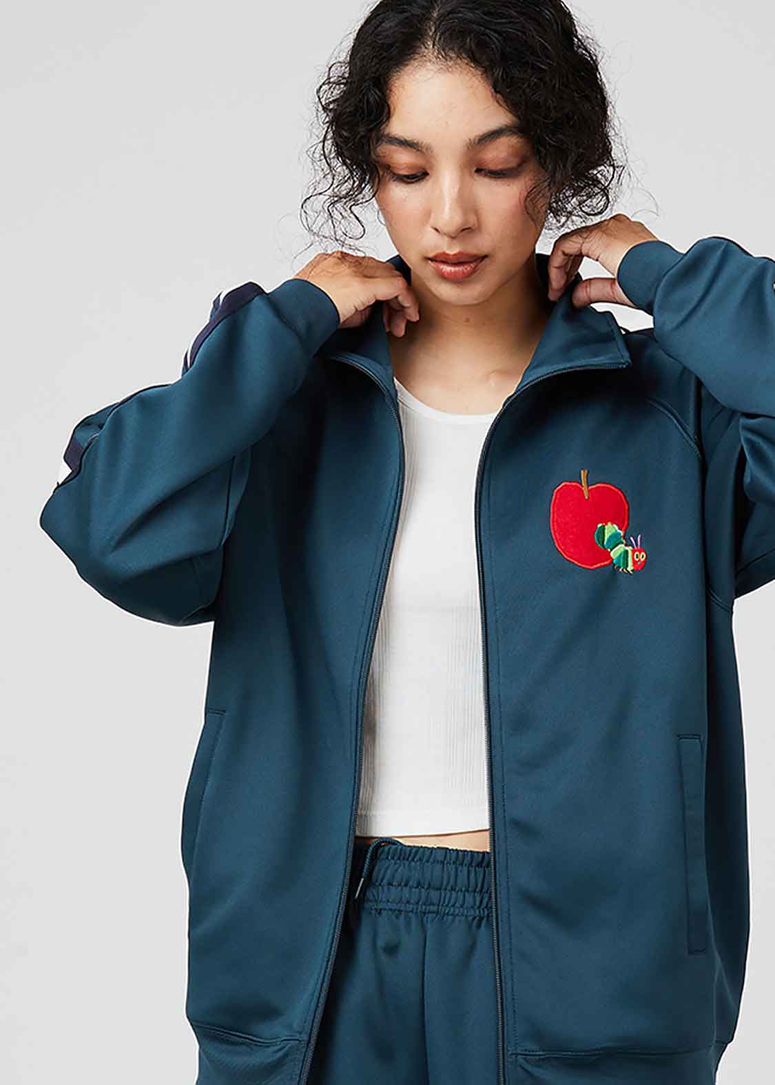 Eric Carle Long Sleeve Track Jacket (Eric Carle_Red Apple Embroidery)