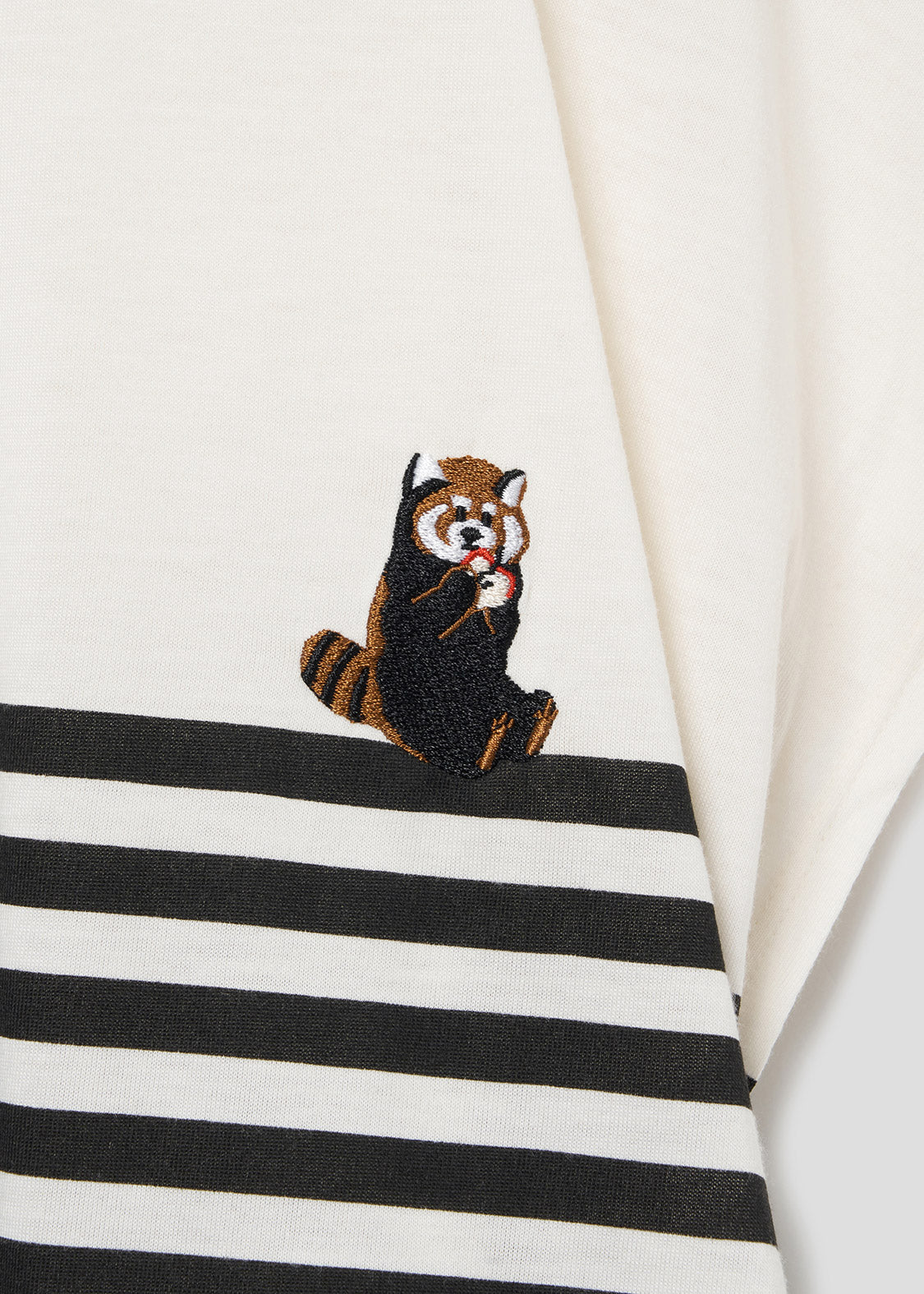 Embroidery Short Sleeve Tee (Threat Red Panda 3)