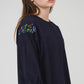 Embroidery Mid Sleeve Tee (From Silhouette of Forest)