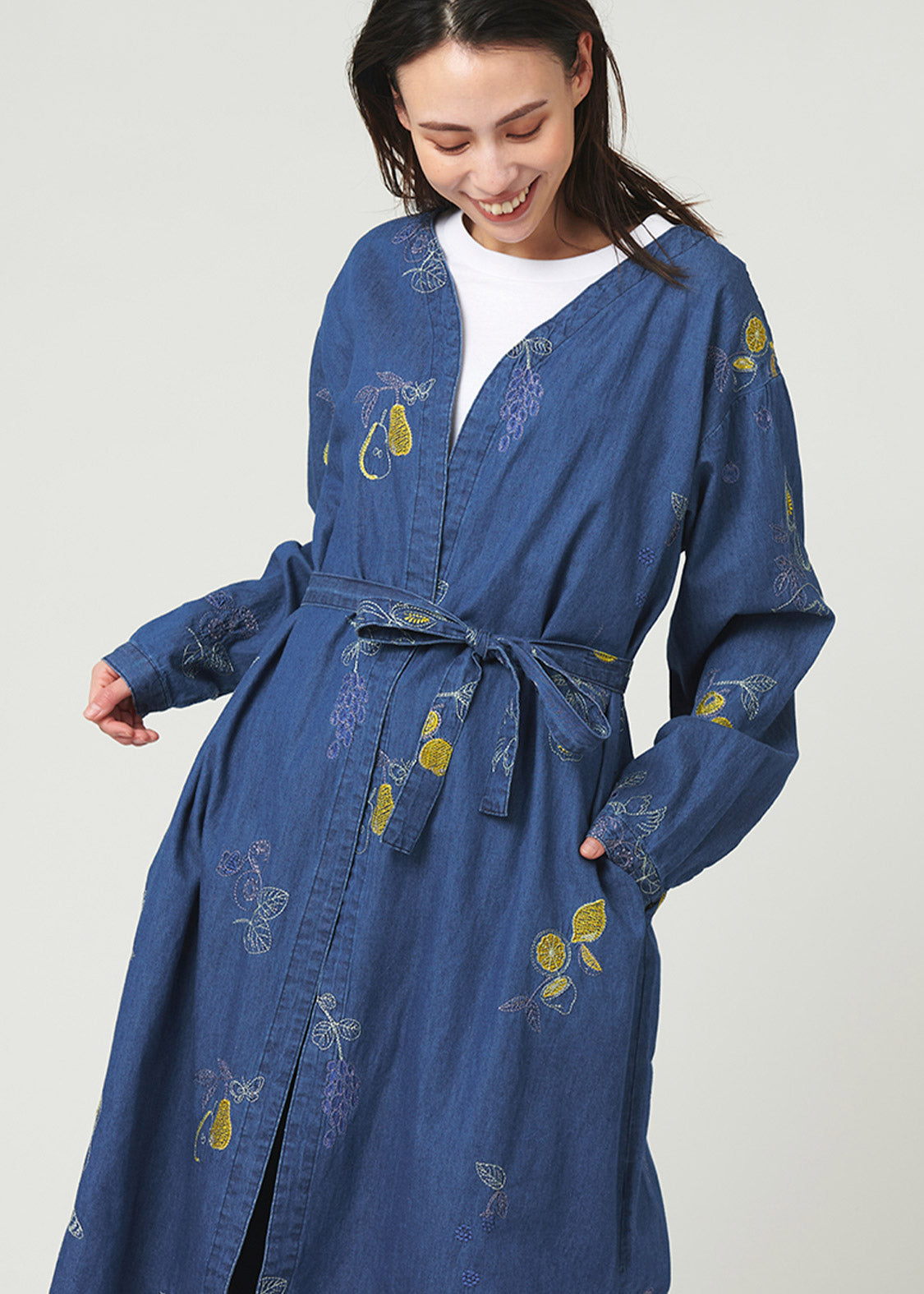 Embroidery Long Sleeve Gown B (Warm Fruits Farm)