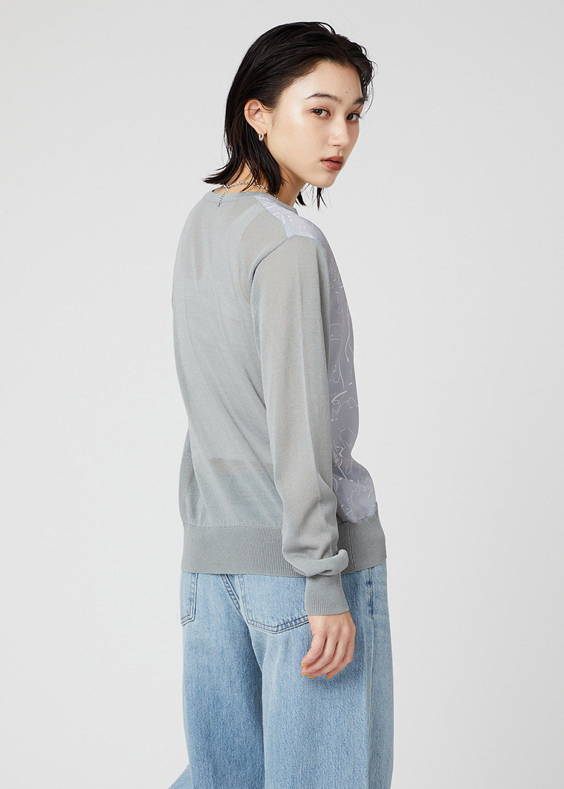 Sheer Long Sleeve Cardigan (Croquis BS)