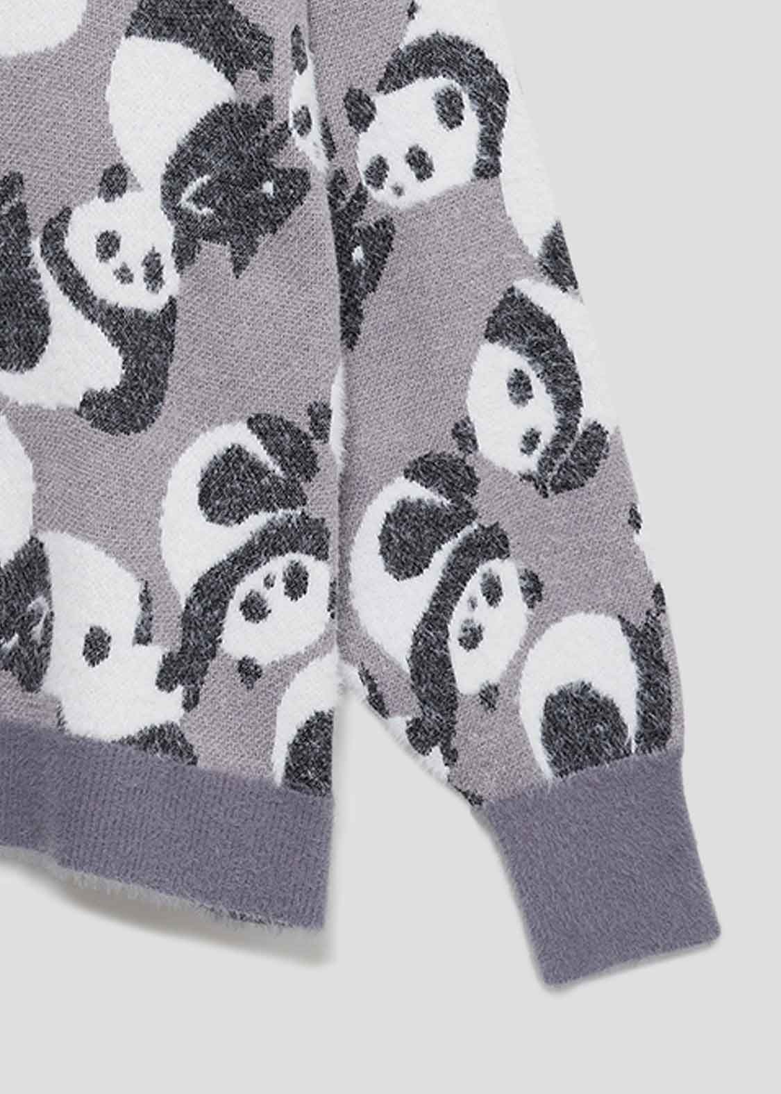 Graphic Long Sleeve Knit (Rolling Pandas)