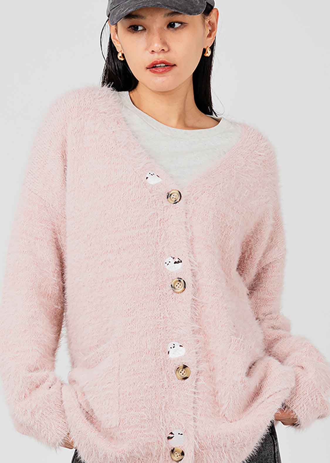 Long Sleeve Knit Cardigan (Shimaenaga 2)