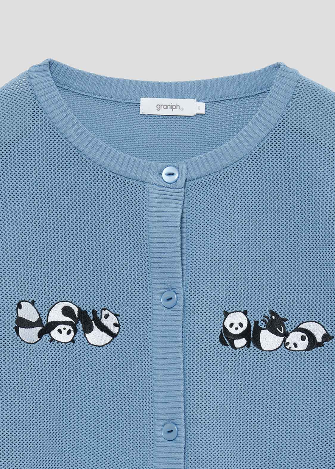 Spondish Long Sleeve Knit Cardigan (Rolling Pandas)