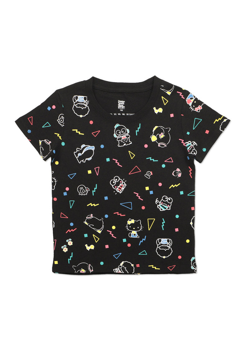 Sanrio characters Short Sleeve Tee (Sanrio characters_Neon Pattern)