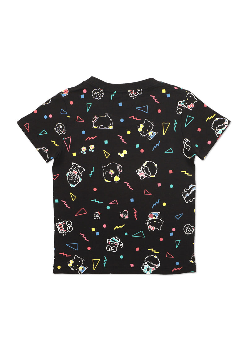 Sanrio characters Short Sleeve Tee (Sanrio characters_Neon Pattern)