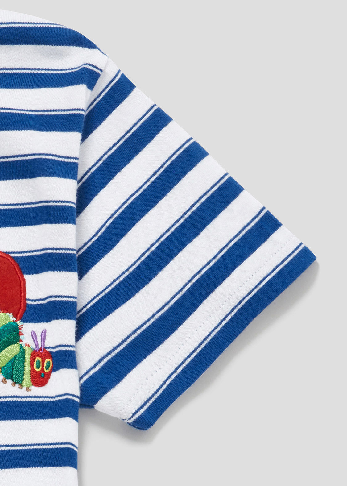 Eric Carle Border Short Sleeve Tee (Eric Carle_Red Apple Embroidery 2) - kids