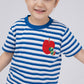 Eric Carle Border Short Sleeve Tee (Eric Carle_Red Apple Embroidery 2) - kids