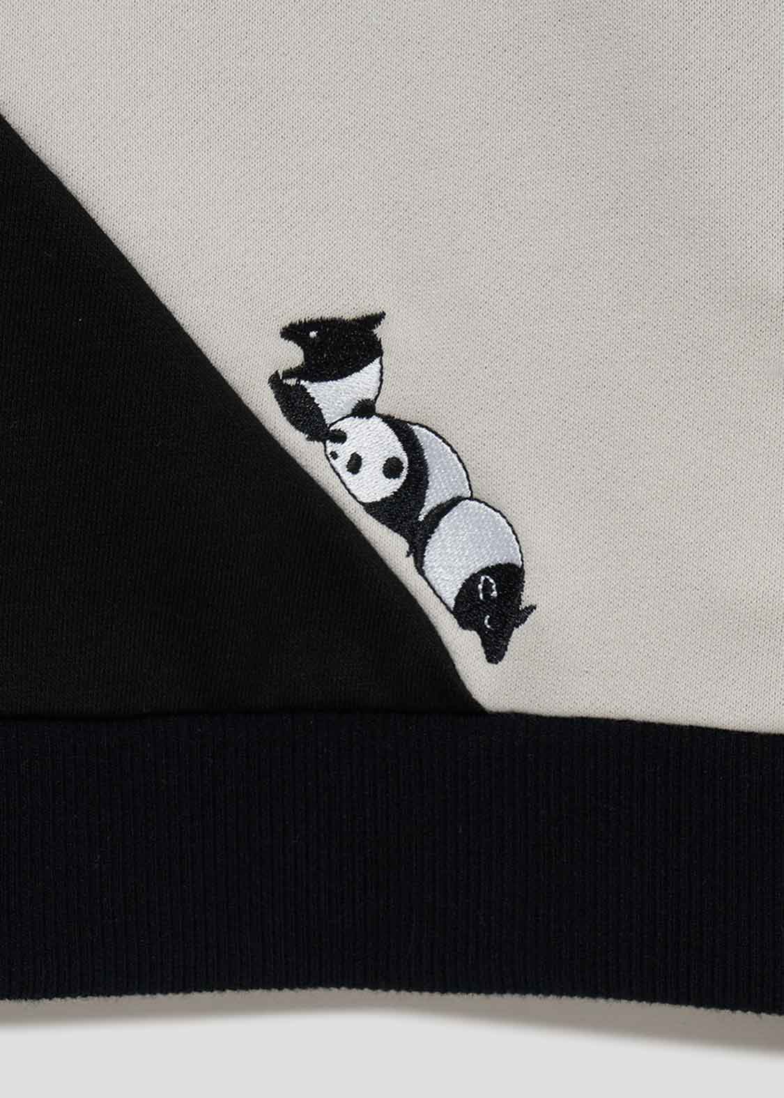 Over Size Long Sleeve Sweat One-Piece (Rolling Pandas)