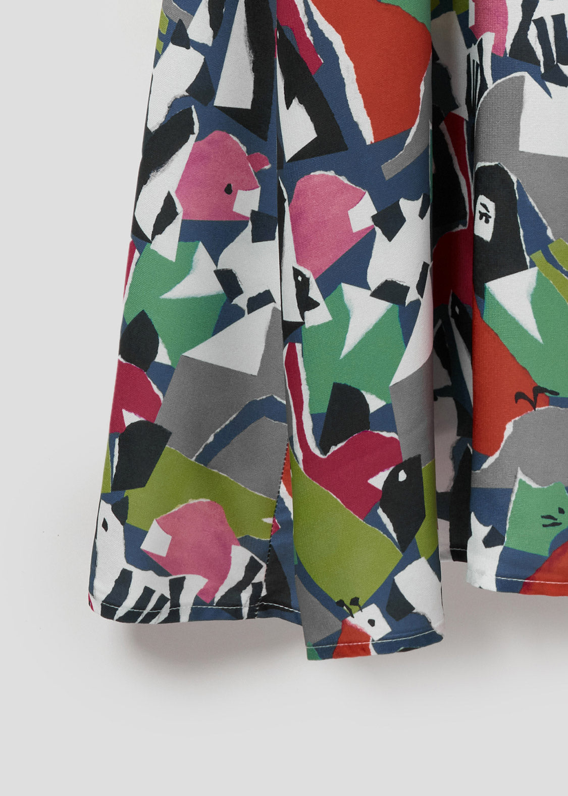 Flare Skirt (Torn Paper Animals)