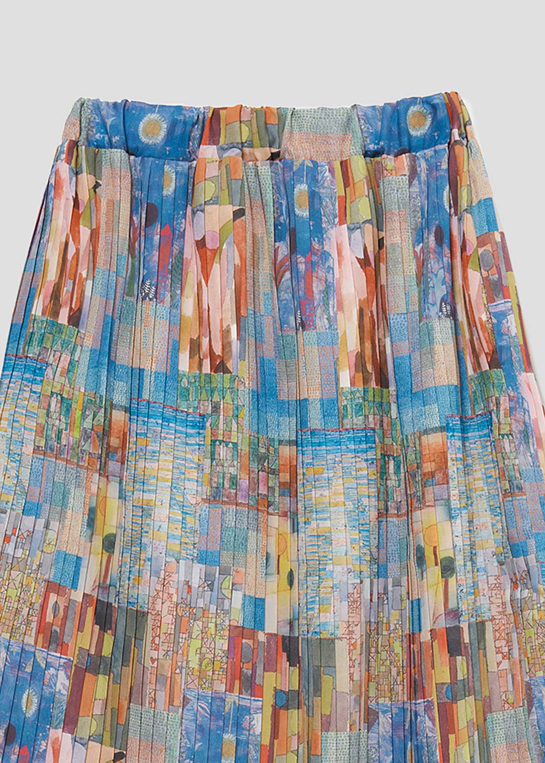 Paul Klee Pleats Skirt (Paul Klee_Paul Klee Pattern)