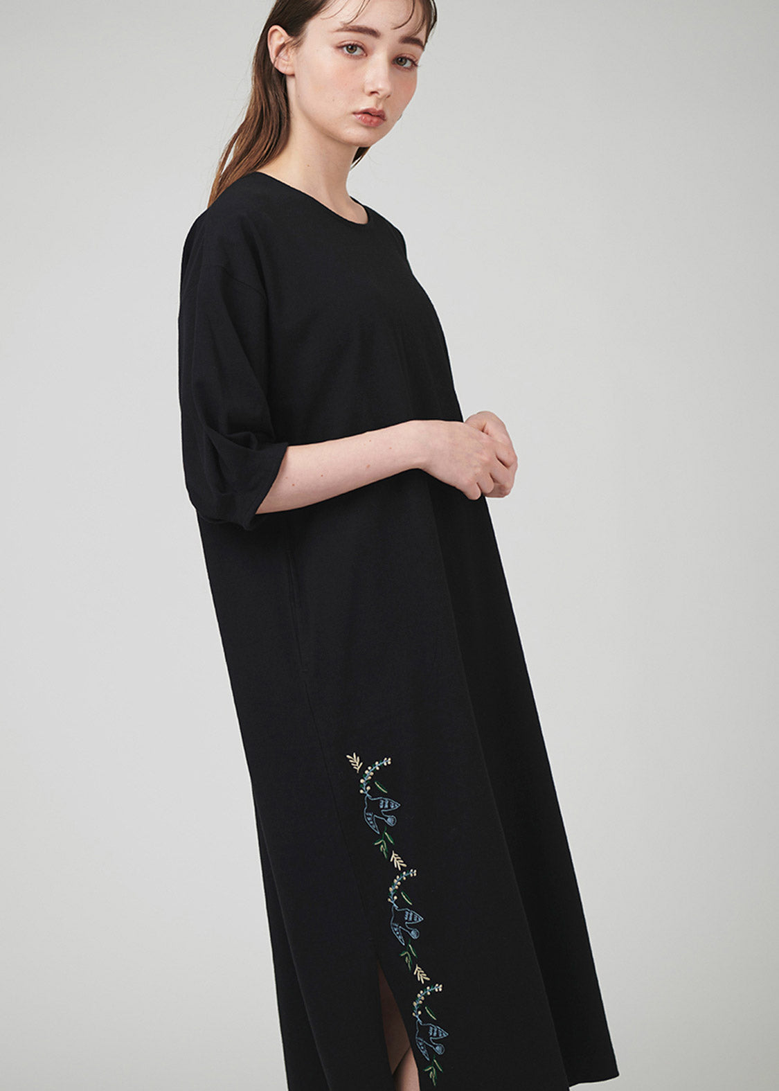 Volume Sleeve One-Piece (Birds from Silhouette of Forest)