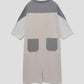 miffy Stitching Middle Sleeve One-Piece (miffy_miffy Face line)