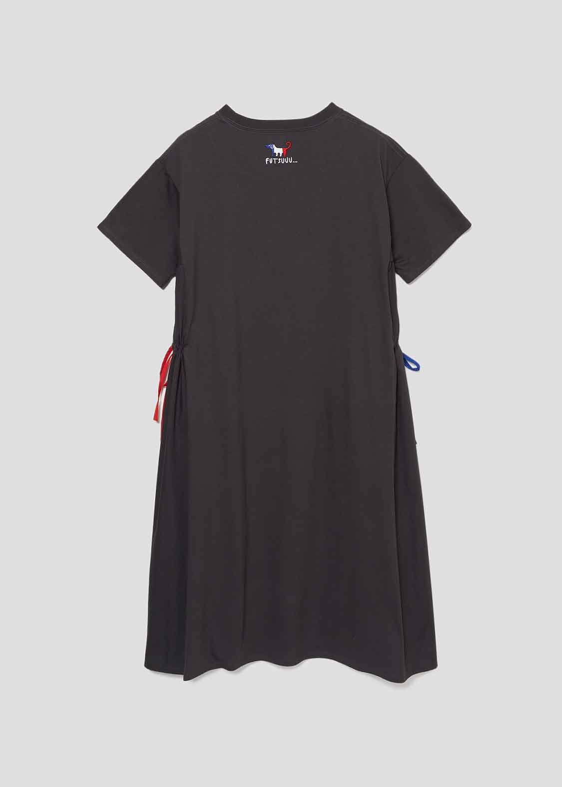 Side Ribbon Short Sleeve One-Piece (Nagasugiru Inu Bonjour France)