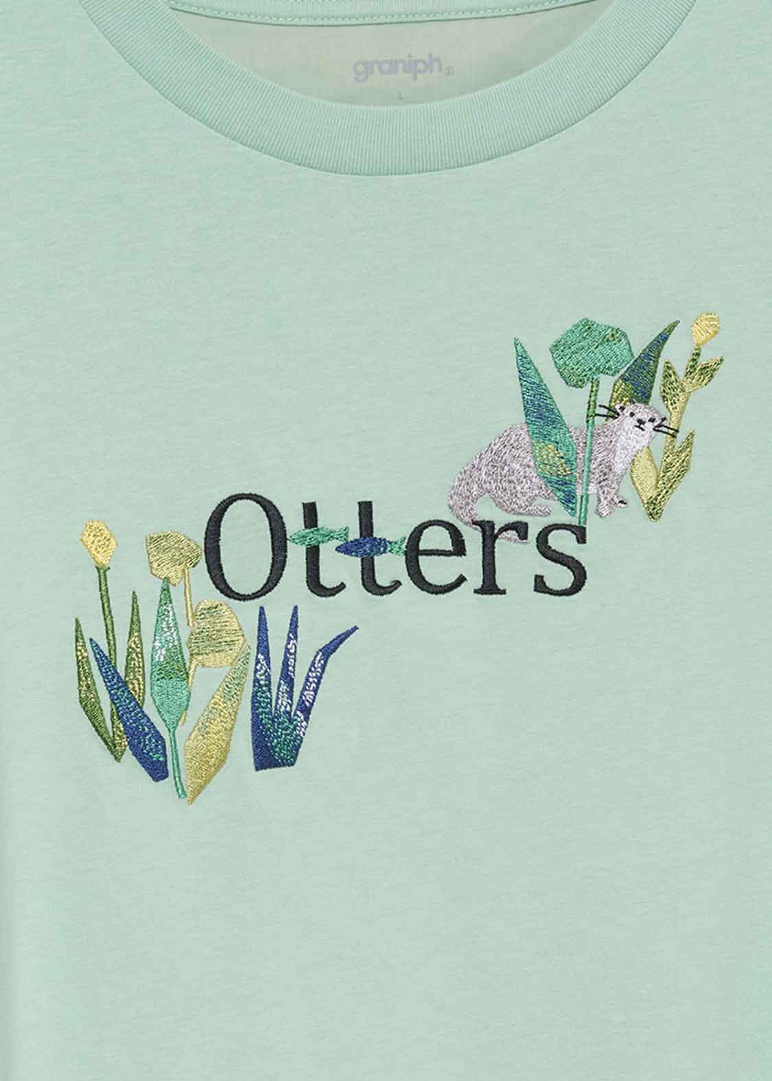 Side Ribbon Short Sleeve One-Piece (Otters)