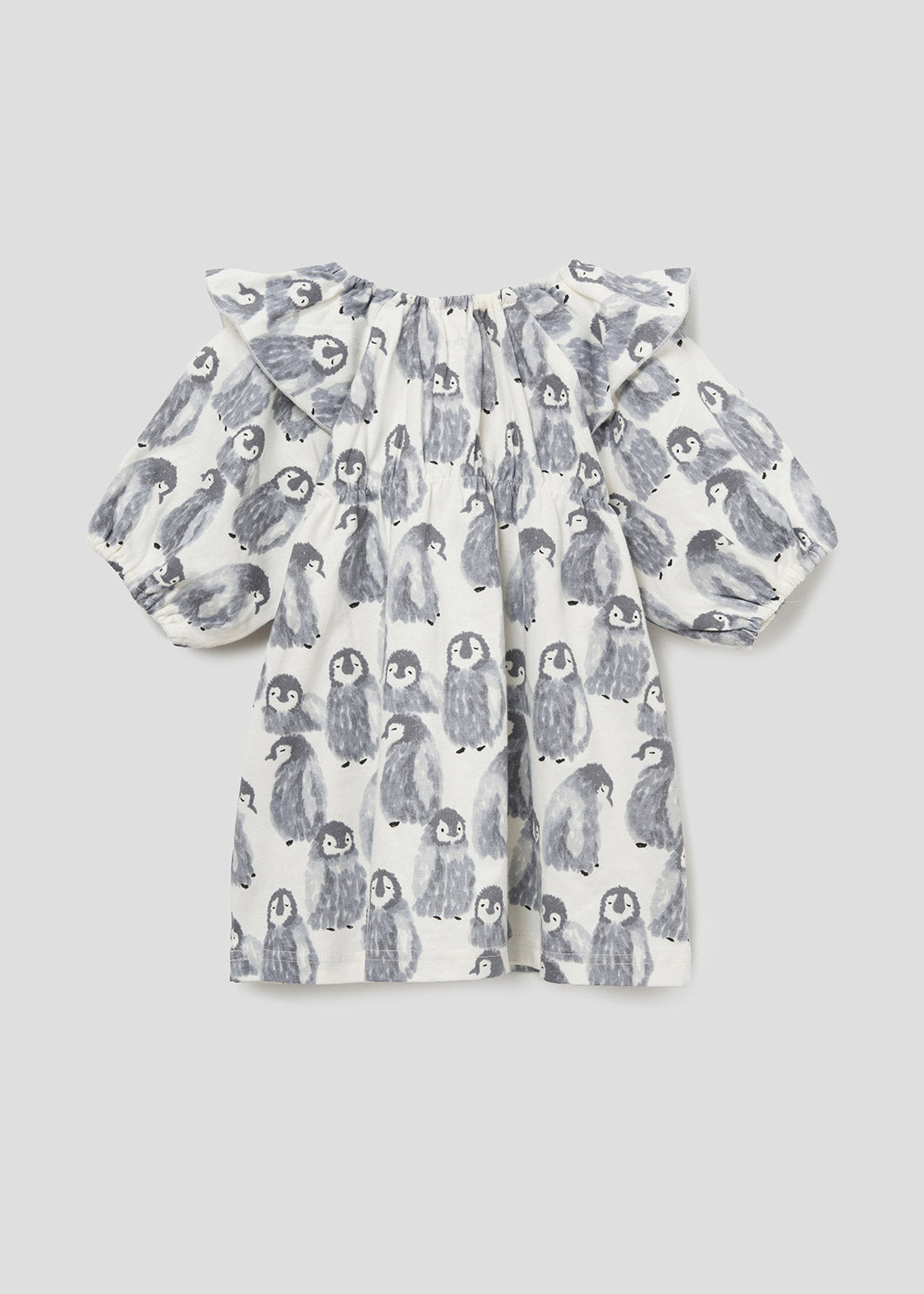 Multi Pattern Short Sleeve Tunic (Fluffy Penguins)