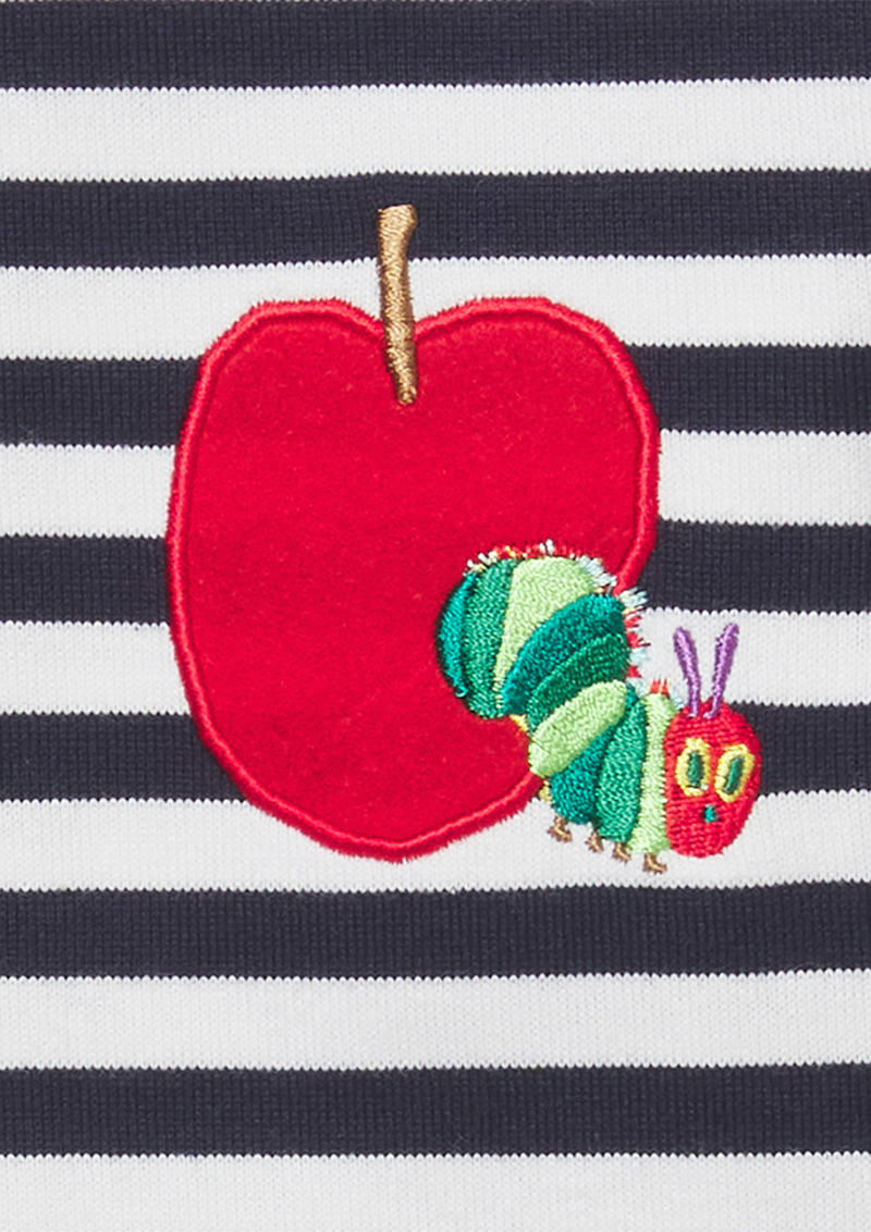 Eric Carle Border Long Sleeve Tee (Eric Carle_Red Apple Embroidery) - Kids