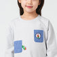 Eric Carl Drop Shoulder Long Sleeve Tee (Eric Carle_The Very Hungry Caterpillar Embroidery)
