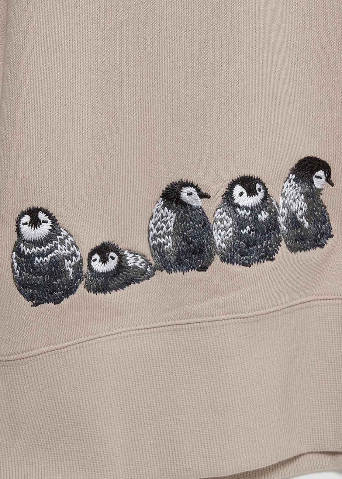Over Size Long Sleeve Zip Parka (Fluffy Penguin)