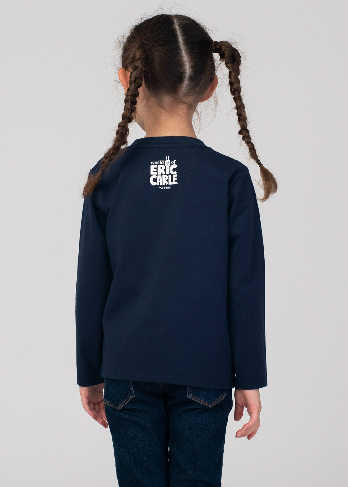 Eric Carle_Red Apple Embroidery Navy - Kids