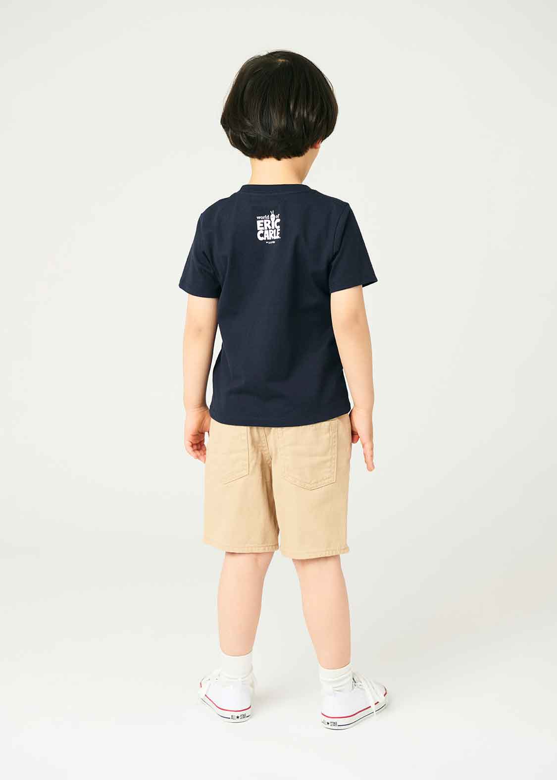 Eric Carle_Red Apple Embroidery 2 Navy - Kids