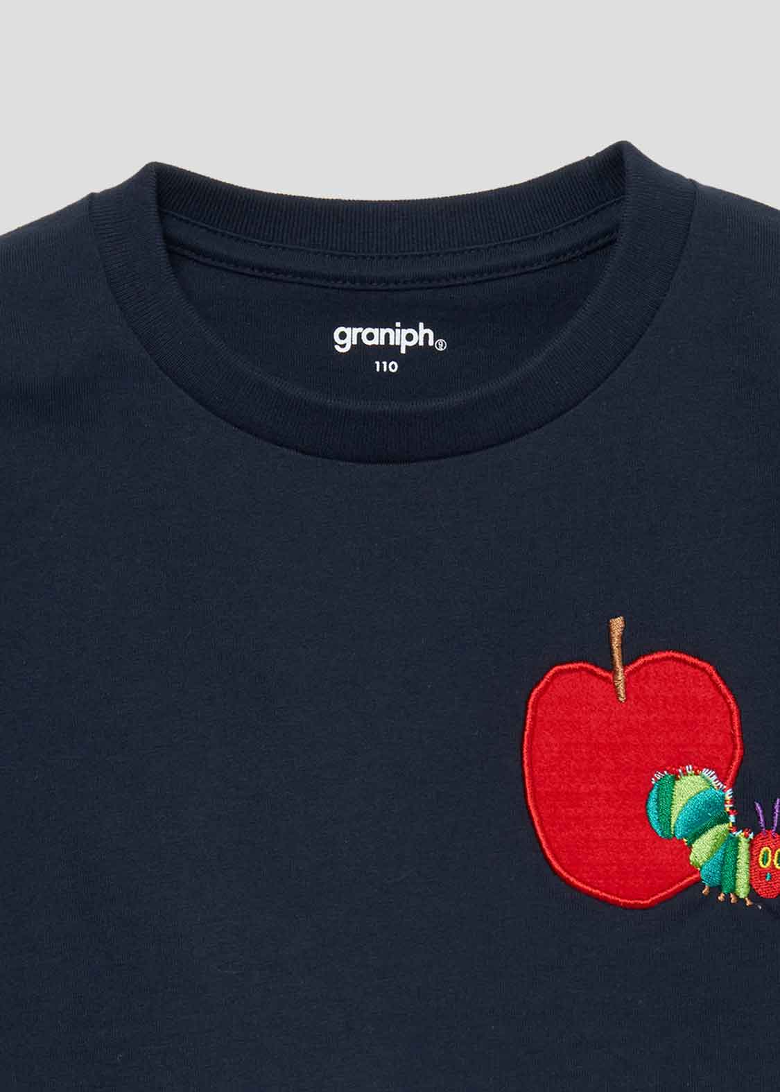 Eric Carle_Red Apple Embroidery 2 Navy - Kids