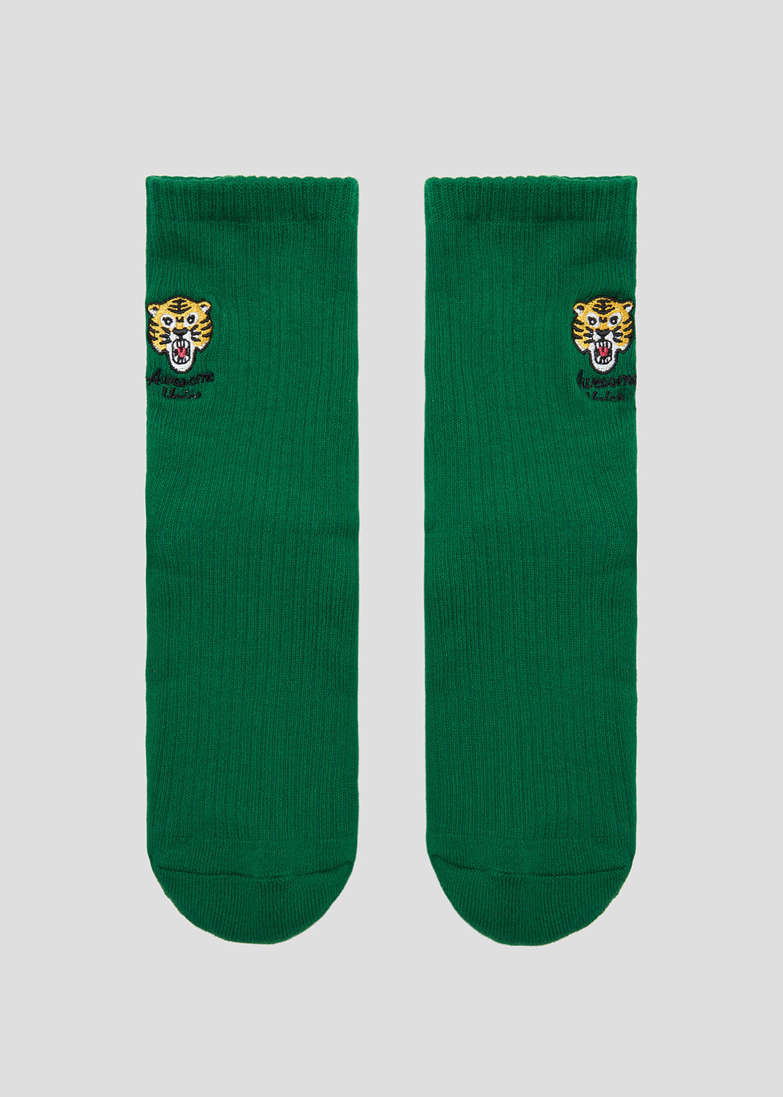 Middle Socks (Awesome Tiger Green)