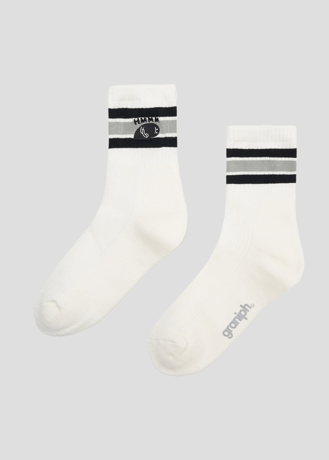 Middle Socks (Deep Think Beautiful Shadow White)