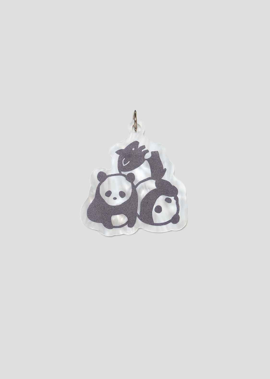 Acrylic Keychain with Coin Case (Rolling Pandas)